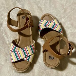 Fun SO Rosebay Multicolor Wedge Sandals Women’s Size 7
